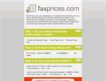 Tablet Screenshot of faxprices.com